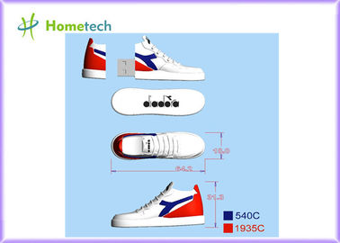 Palillo micro de memoria USB de la zapatilla de deporte de la aduana del usb 2,0 del logotipo de encargo blanco de memoria USB 2gb 4gb 8gb 16gb 32gb 64gb