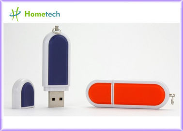 Memoria USB plástica AZUL/ANARANJADA de memoria USB 2,0 con el microprocesador del grado A