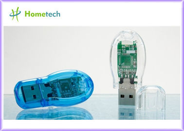 Memoria USB plástica transparente de la muestra libre para los regalos con FCC, CE, ROSH