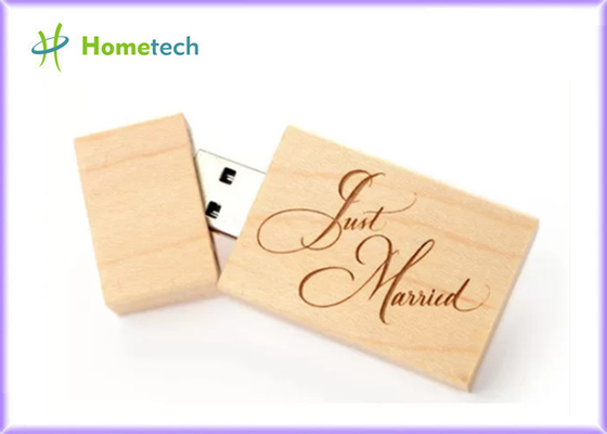 8GB 16GB que lee 148 memorias USB de madera del arce de Mbps
